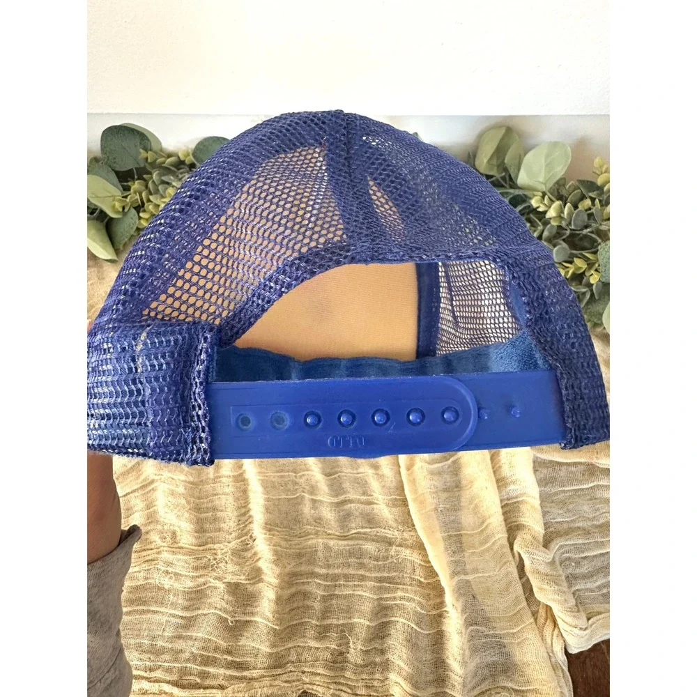 Vintage Wonder‎ Bread blue white Snapback Mesh trucker Cap hat blue Otto 32-468